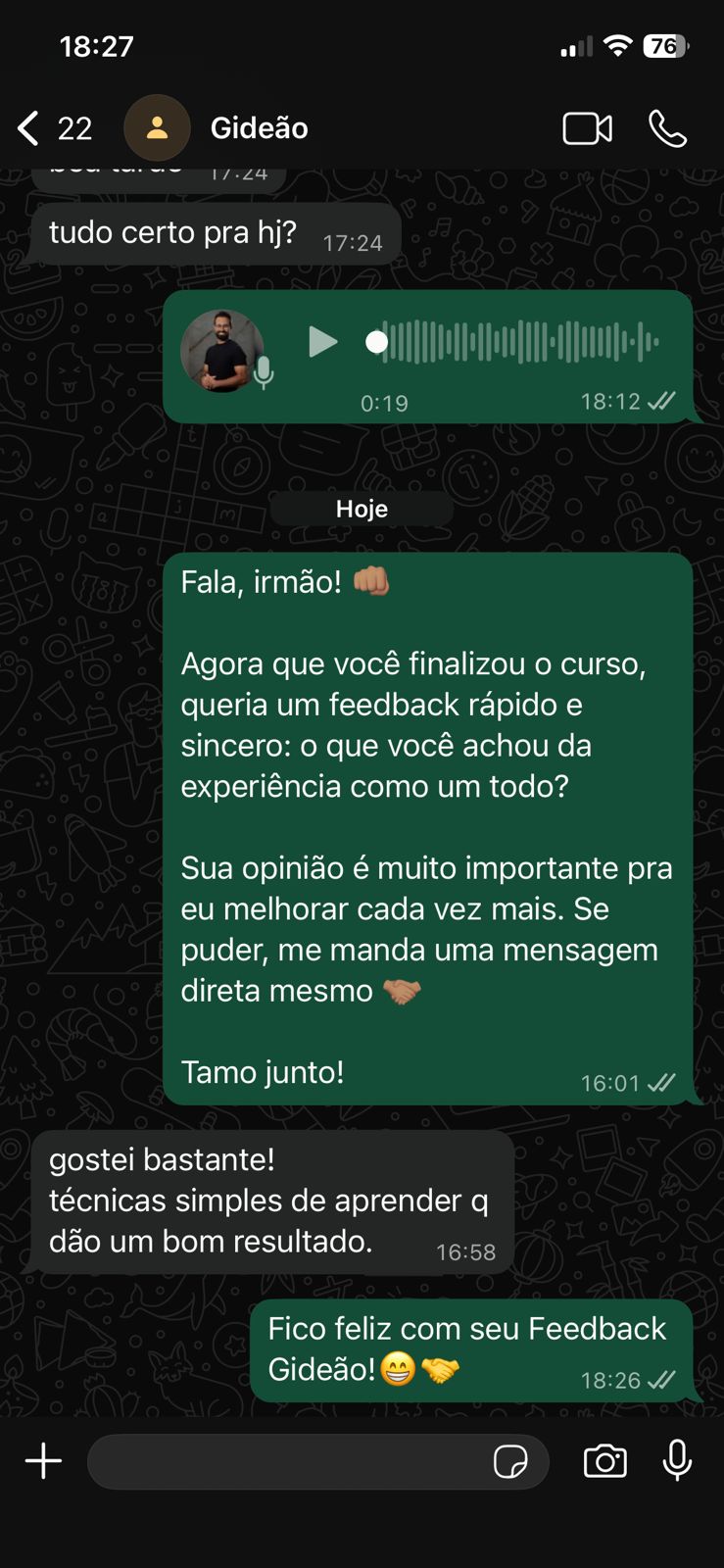 Depoimento Gideão